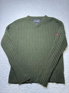 Maglione pullover uomo Abercrombie & Fitch verde maglia a costine manica lunga sm LEGGI - Foto 1 di 8