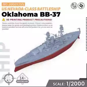 SSMODEL SSC2000525S 1/2000 EE. UU. Oklahoma clase Nevada acorazado BB-37 CASCO COMPLETO - Imagen 1 de 3