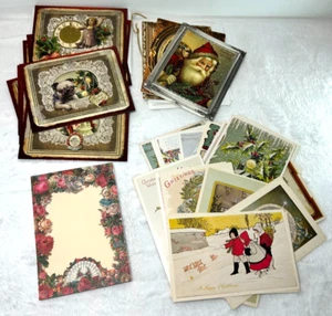 Victorian Style Christmas Cards & Postcards Notepad Assorted Lot P4 - Picture 1 of 15