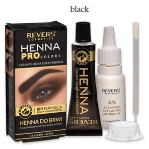 KIT HENNE' BLACK 1.0 REVERS PRO COLORS TINTA PER SOPRACCIGLIA PROFESSIONAL - Foto 1 di 5