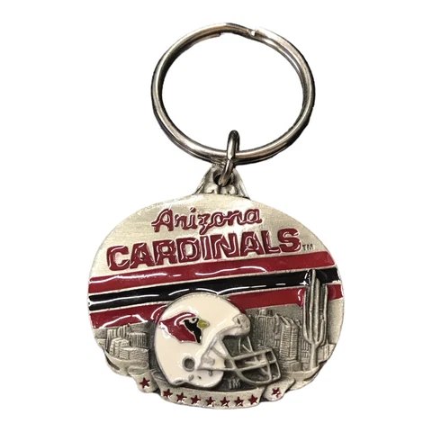 NFL Oval Pewter 3 D Logo Key Chain Cover