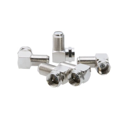 90 Degree Right Angle F Male to Female Coaxial Cable Adapter Connector Multi LOT - Image 1 of 4