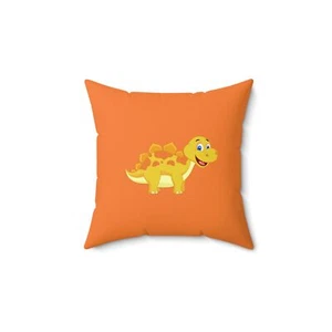 Faux Suede Square Pillow Dinosaur for Kids - Picture 1 of 3