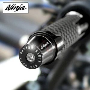 CNC 7/8'' Handlebar End Grips Weight Plugsfor KAWASAKI NINJA ZX6R ZX10R 9R 12R - Imagen 1 de 54