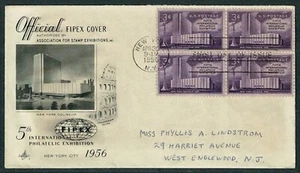 SE68C UNITED STATES 1956 FDC Fipex international philatelic exhibition - Picture 1 of 2