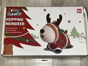 Aufblasbares Hüpfen Weihnachten Rentier Hüpfspiel Plüschfahrt Spielen iLearn NEU - Bild 1 von 4