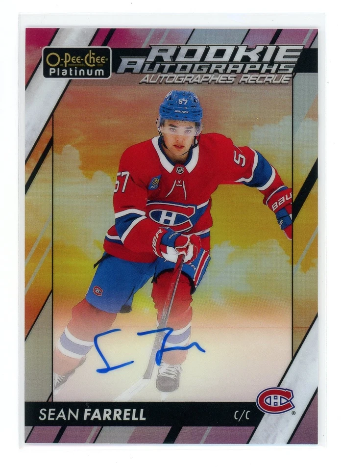2023-24 O-PEE-CHEE PLATINUM SEAN FARRELL ROOKIE AUTO SUNSET #R-SF - Image 1 of 1