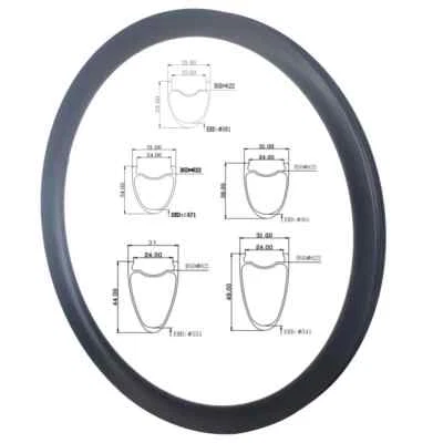 Bicicleta de Carretera Gravel 29er Llantas de Carbono Freno de Disco 31MM Ancho Tubeless 34 39 44 49 MM Foto 1 de 4