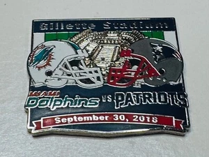 New England Patriots vs Miami Dolphins Game Day Pin September 30 2018 9/30/18 - Picture 1 of 2