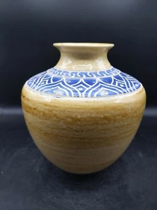 Hand Made Glades Pottery Glaze Vase 9" Tall 8" W - Picture 1 of 7