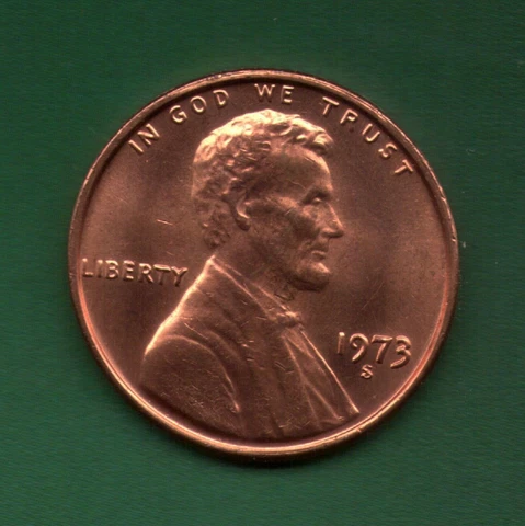 1973 S Penny Uncirculated Slot Filler or Starter Coin Cover