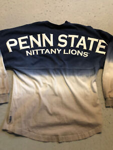 Penn State Long Sleeve Shirt Spirit Men's Small Blue/White Graphic Jersey Tee