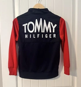 Tommy Hilfiger Color block Full Zip Jacket Youth Boys Size Medium 12/14 EUC - Picture 1 of 4
