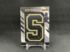 2008 RAZOR LETTERMAN 1 BASEBALL CARLOS SANTANA CAS-S LETTER S PATCH AUTO 1/1
