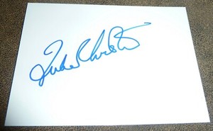 JULIE CHRISTIE SIGNED AUTOGRAPHED WHITE MOUNTING CARD IN PERSON UACC DEALERS