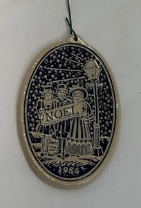 Vintage Noel Victorian Themed Christmas Ornament Ceramic - Picture 1 of 1