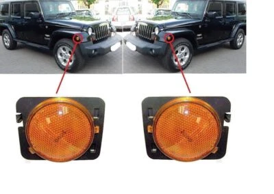 For 07-18 Jeep Wrangler Side Marker Lamp Passenger Right Left Side 55078144AA - Image 1 of 4