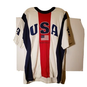 L 🇺🇸 Made in USA Heavy weight T's by dc Jersey T-Shirt USA Print vintage - Bild 1 von 9