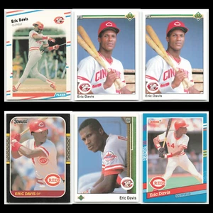 Eric Davis Lot 6 Baseball Cards Cincinnati Reds Set Collection MLB NM - Picture 1 of 8