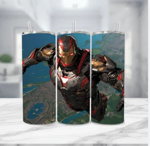 Vaso de metal Iron Man de acero inoxidable personaje Marvel - 20 OZ en vuelo - Imagen 1 de 4