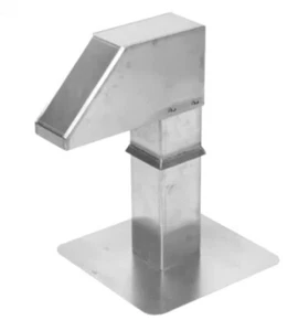 Dachdurchführung Flachdach aus Aluminium 125x125 für Klimaanlage Wärmepumpe - Bild 1 von 1