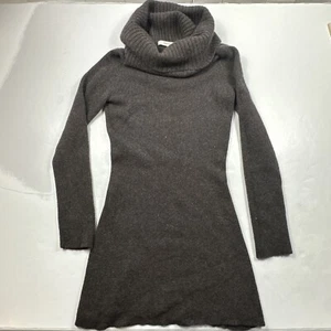 Neiman Marcus 100% Cashmere Cowl Neck Long Sleeve Brown Dress Medium M - Picture 1 of 9