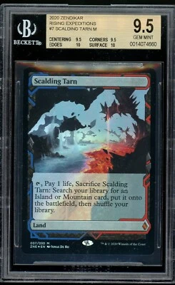 Scalding Tarn - Zendikar Rising Expeditions foil, BGS 9.5 GEM MINT. MTG (pop 1) - Image 1 of 2