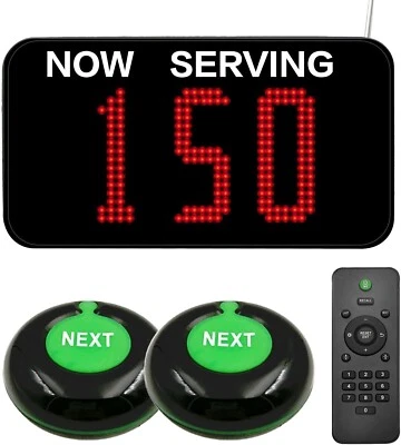 Queue Management System with 3 Digits Display and NEXT Call Button - Image 1 of 4
