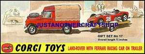 Corgi Toys Land Rover Ferrari Gift Set GS 17 Large Poster Advert Sign Leaflet - Picture 1 of 1