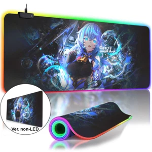 Genshin Impact Ganyu ACGN LED Large Extended Gaming Mouse Pad Anime Keyboard Mat - Picture 1 of 13