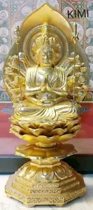 Japan Buddha Statue Thousand-armed Kannon Bodhisattva Height: 15.5cm - Picture 1 of 12