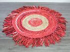 Indien Cotton Round Home Décor Red Chindi Colorful Rug Rags Carpets Area Rugs Us