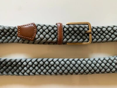 Cinturón tejido envejecido Orvis 38 para hombre - Hecho en EE. UU. - Gris mostaza - ¡Elige el tuyo! Foto 1 de 4