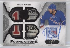 2015-16 Upper Deck The Cup Foundations Tag 1/1 Rick Nash Quad Patch Auto 0t6h