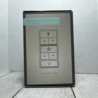 Controle de parede universal Casablanca 99195 para luz e ventilador - Branco - Imagem 1 de 4