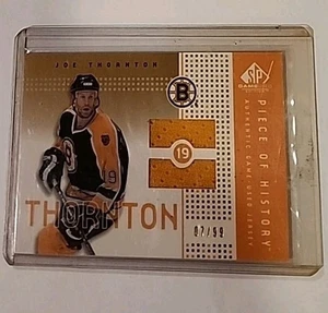 2002-03 Joe Thornton SP Game Used Piece of History Gold Jersey 07/99 Bruins HOF - Picture 1 of 2