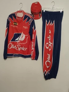 Talladega Nights Cal Naughton Jr. Old Spice NASCAR Costume 2XL Hat Jacket Pants - Picture 1 of 7