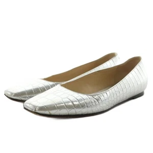 Jimmy Choo Flat Shoes Women's Size 35 Silver Leather - Picture 1 of 9