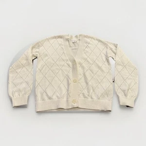 Abercrombie Fitch Youth Girls Cream Cardigan Long Sleeve Sweater Size 15/16 NWT - Picture 1 of 10