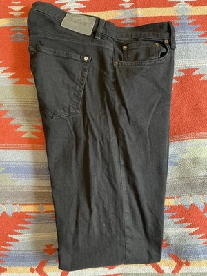 BALDWIN Made in USA BRENNAN Modern Straight Stretch Cotton Jean in Black Size 34 - Image 1 of 4
