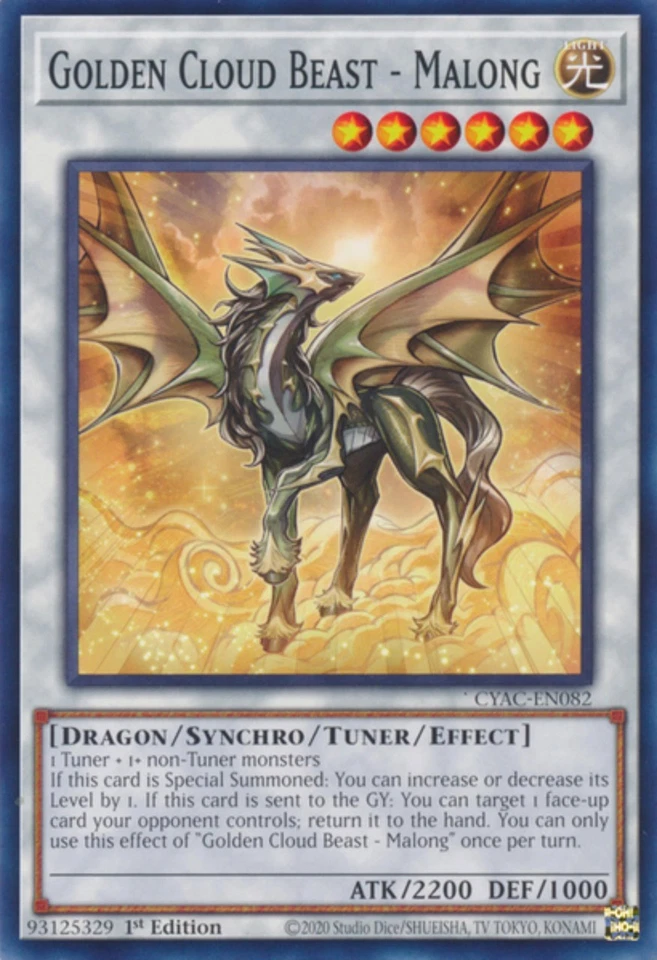 Golden Cloud Beast - Malong Yu-Gi-Oh! CYAC-EN082 1st Common - Image 1 of 1