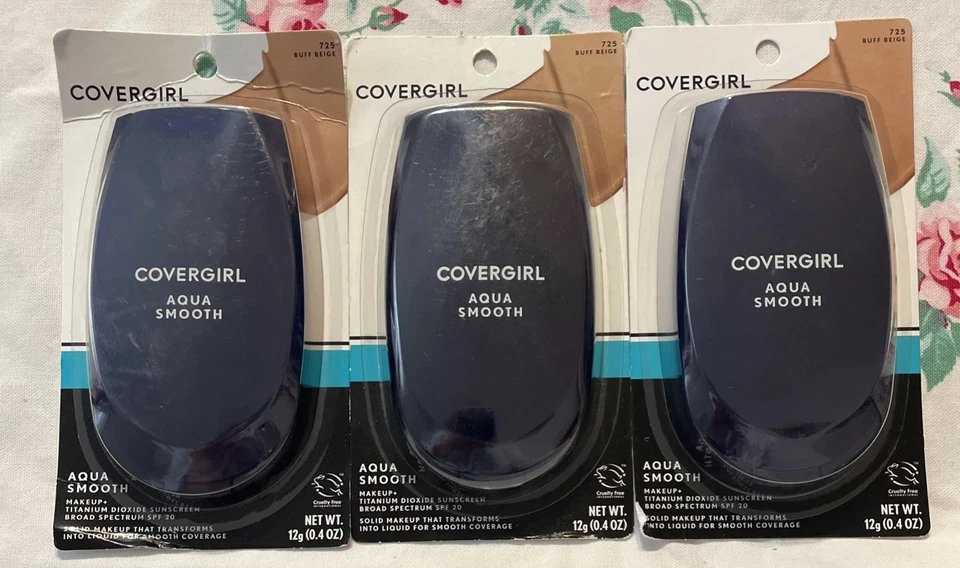 COVERGIRL Aquasmooth Foundation Makeup Buff Beige 725 SPF 20 0.4 Oz