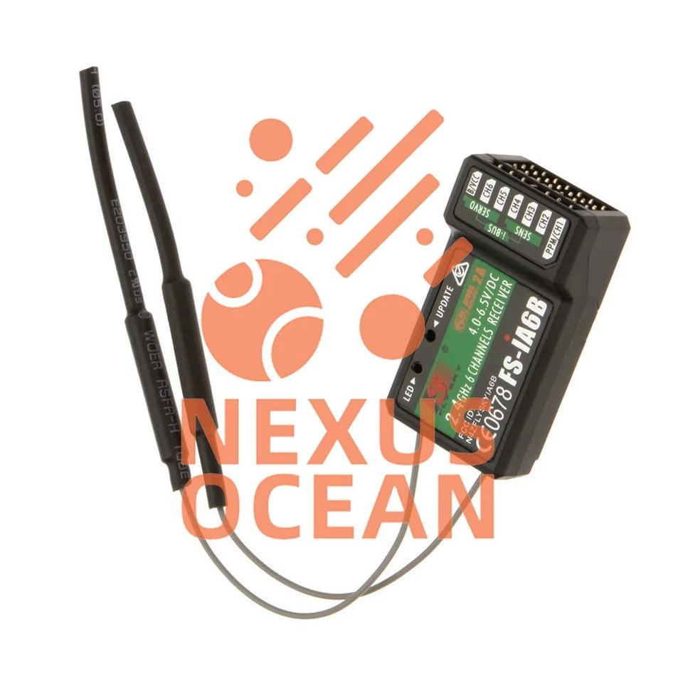 2.4G Flysky FS-iA6B 6CH Receiver PPM Output w/ iBus Port Compatible FS-i4/i6/i10 - Image 1 of 4