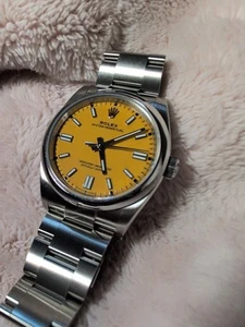 Rolex Oyster Perpetual 36 Yellow Dial - Picture 1 of 5