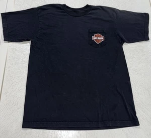 Harley Davidson Pocket T Shirt Men’s Large Black Graphic Print California Casual - Picture 1 of 11