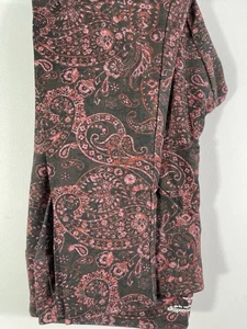 Weiche Umrandung ~ Damen Stretch Knöchel rot schwarz Paisley Hose-Größe 1X - Bild 1 von 5