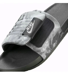 Mens # 9 Nike Offcourt Adjust Slide Premium Dark Grey/Photon Dust HQ2178 001 New - Picture 1 of 9
