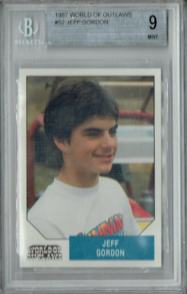 BGS 9 Jeff Gordon 1987 World of Outlaws #52 Rookie Card - Image 1 of 1