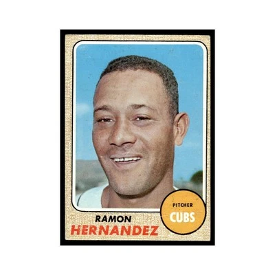 Ramon Hernandez 1968 Topps (damaged) #382 Chicago Cubs Baseball Card Poor - Image 1 of 3