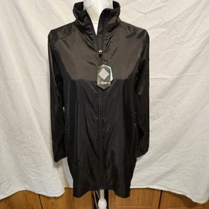 Rise by Lularoe NWT Black Lightweight Long Windbreaker Mesh Back - Womens Size M - Picture 1 of 4